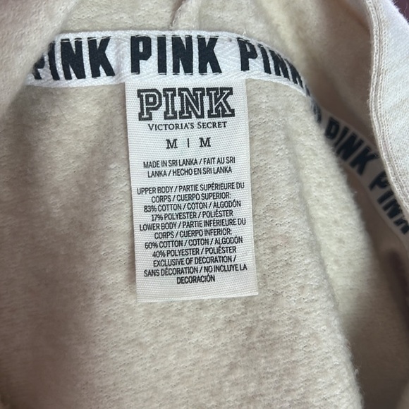 Victorias Secret PINK Sweatshirt Half Zip Pullover Hoodie Size M - Picture 12 of 15